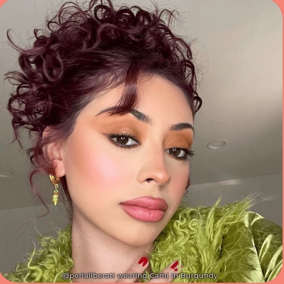 INH cami hair bun extension curls red wine - Picture 1 of 7